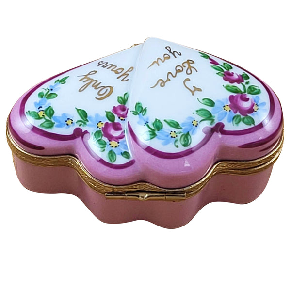 Load image into Gallery viewer, Rochard "Double Pink Heart" Limoges Box