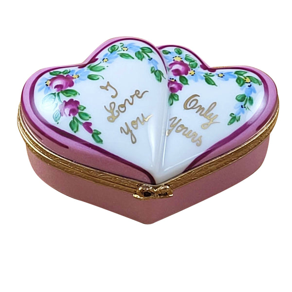 Load image into Gallery viewer, Rochard "Double Pink Heart" Limoges Box