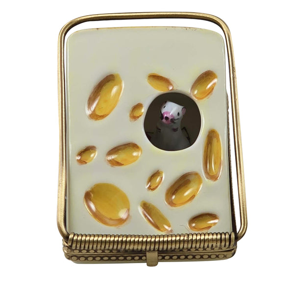 Load image into Gallery viewer, Rochard "Mouse on Cheese" Limoges Box