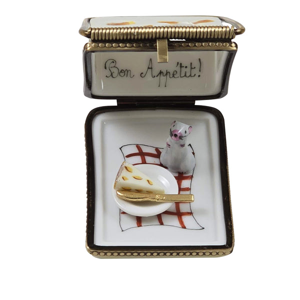 Load image into Gallery viewer, Rochard "Mouse on Cheese" Limoges Box
