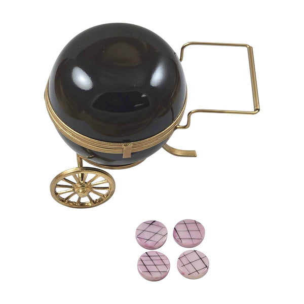 Load image into Gallery viewer, Rochard "Bar-B-Que Grill with Removable Hamburger Patties" Limoges Box