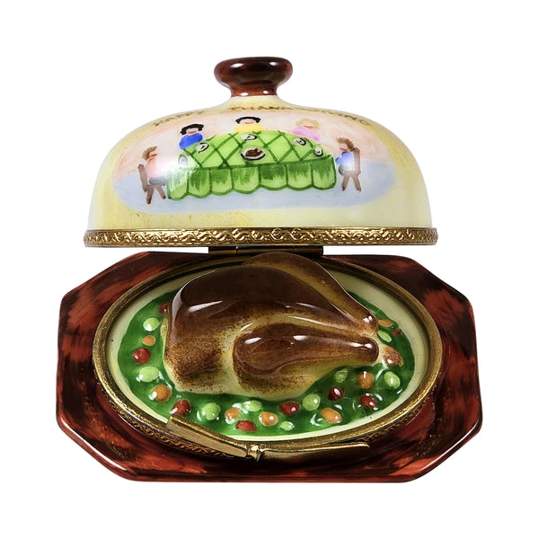 Load image into Gallery viewer, Rochard "Turkey Under Porcelain with Family" Limoges Box