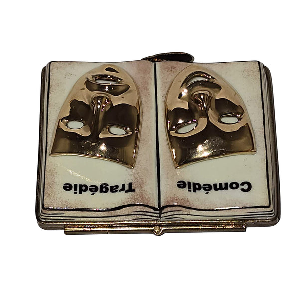 Load image into Gallery viewer, Rochard "Comedy and Tragedy Book" Limoges Box