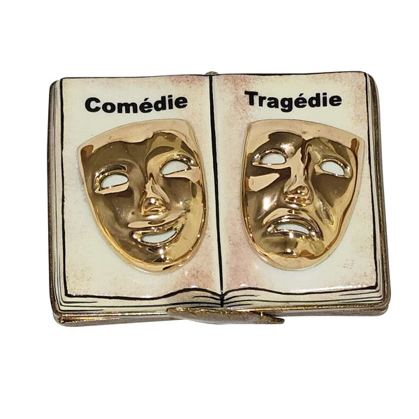 Load image into Gallery viewer, Rochard "Comedy and Tragedy Book" Limoges Box