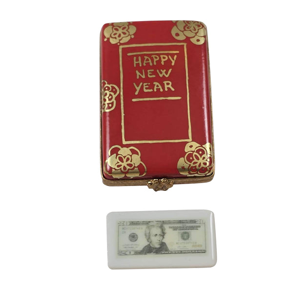 Load image into Gallery viewer, Rochard "Chinese Happy New Year Red Envelope with Removable $20 Bill" Limoges Box