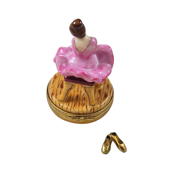 Load image into Gallery viewer, Rochard "Ballerina - Brown Hair" Limoges Box