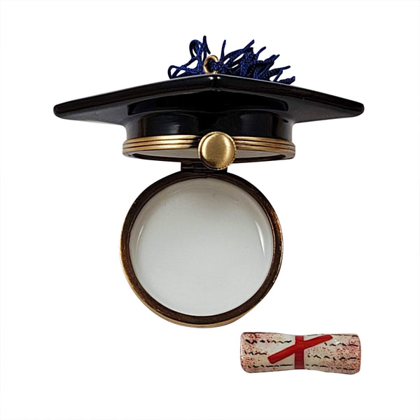 Load image into Gallery viewer, Rochard "Black Graduation Cap With Diploma" Limoges Box