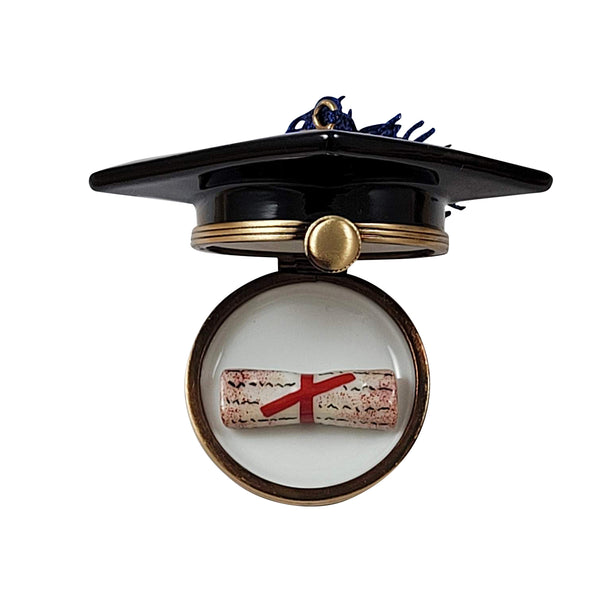 Load image into Gallery viewer, Rochard "Black Graduation Cap With Diploma" Limoges Box