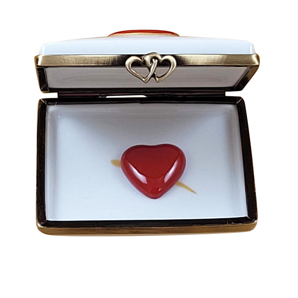Load image into Gallery viewer, Rochard "Sealed Envelope with Love and Removable Heart" Limoges Box