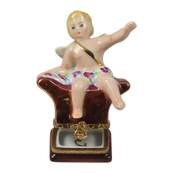 Load image into Gallery viewer, Rochard "Sitting Angel" Limoges Box