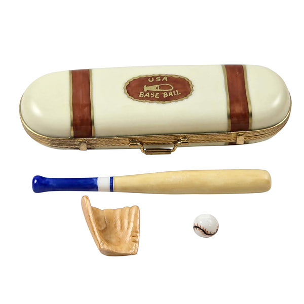 Load image into Gallery viewer, Rochard "Baseball Case with Glove/Bat/Ball" Limoges Box