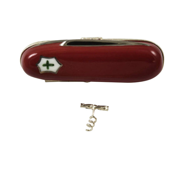 Load image into Gallery viewer, Rochard "Swiss Army Knife with Removable Cork Screw" Limoges Box