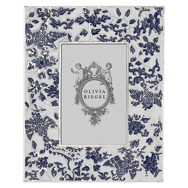 Load image into Gallery viewer, Olivia Riegel Blue & White Imperial Phoenix 4" x 6" Frame