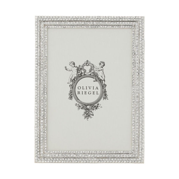 Load image into Gallery viewer, Olivia Riegel Silver Classic Crystal Pavé 5" x 7" Frame