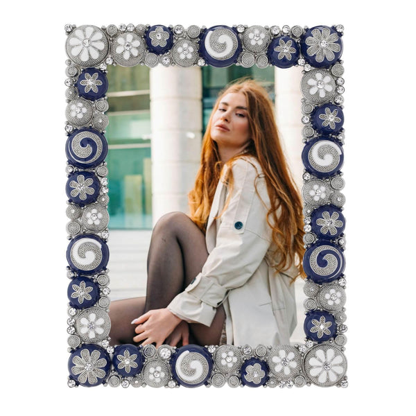 Load image into Gallery viewer, Olivia Riegel Blue & White Charisma 5" x 7" Frame