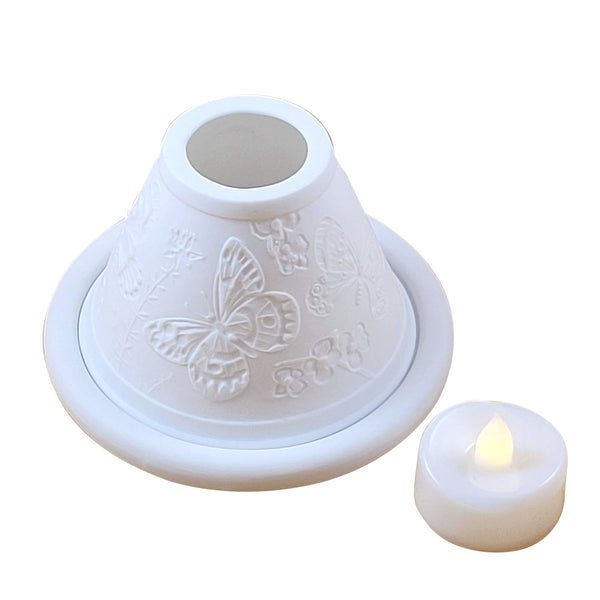 Load image into Gallery viewer, Rochard "Butterfly Votive Light - Conical" Limoges Box