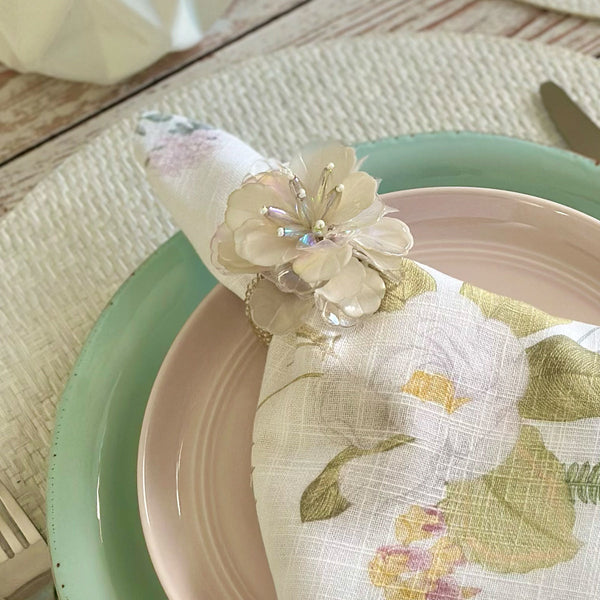 Load image into Gallery viewer, Bodrum Linens Roselily - Napkin Rings - Set of 4