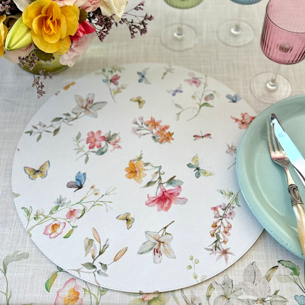 Load image into Gallery viewer, Bodrum Linens Lily Garden - Easy Care Placemats - Set of 4