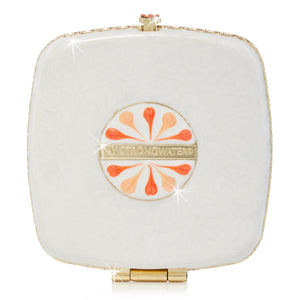 Jay Strongwater Lily Floral Flamingo Compact