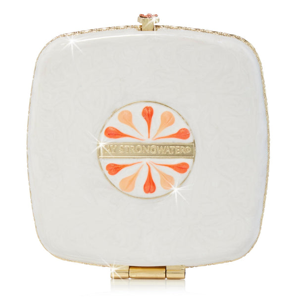 Load image into Gallery viewer, Jay Strongwater Lily Floral Flamingo Compact