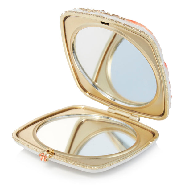 Load image into Gallery viewer, Jay Strongwater Lily Floral Flamingo Compact
