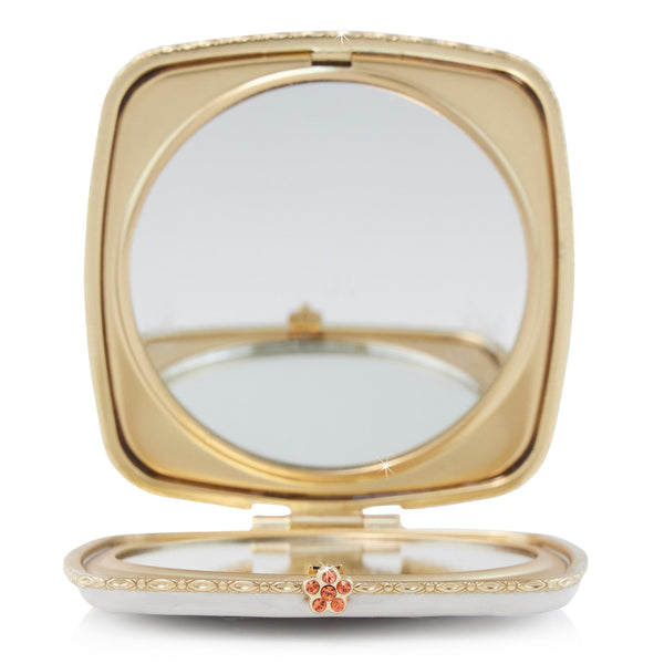 Load image into Gallery viewer, Jay Strongwater Lily Floral Flamingo Compact