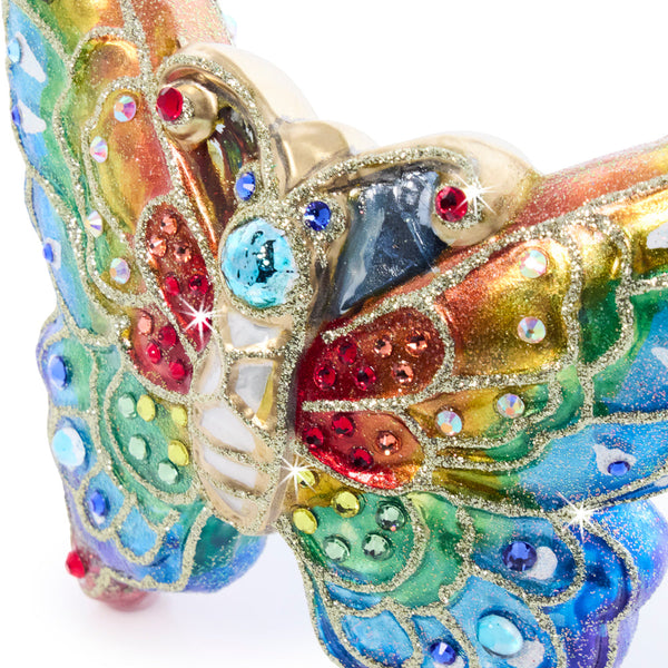 Load image into Gallery viewer, Jay Strongwater Rainbow Butterfly Glass Ornament