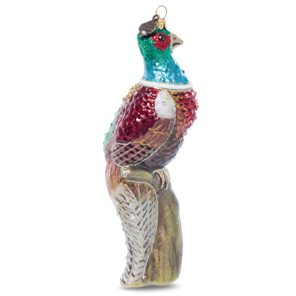 Load image into Gallery viewer, Jay Strongwater Pheasant Glass Ornament