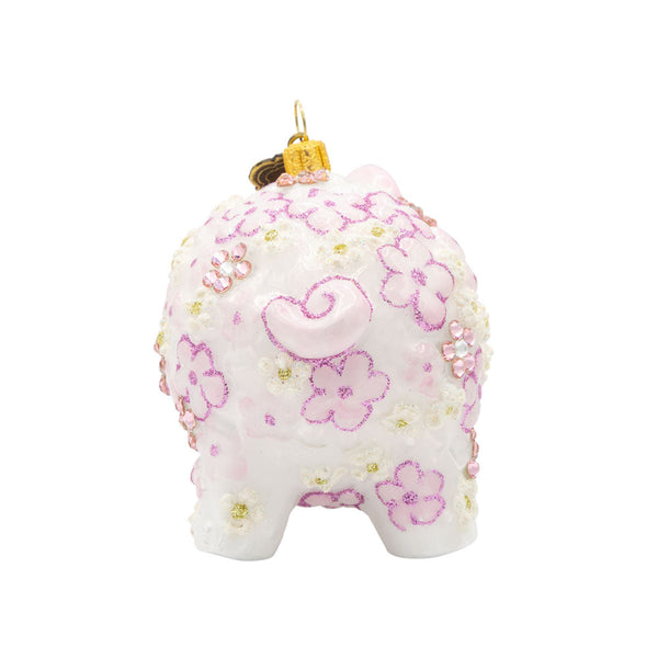 Load image into Gallery viewer, Jay Strongwater Pink Floral Piggy Ornament