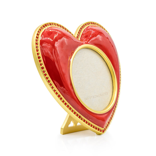Load image into Gallery viewer, Jay Strongwater Chantal Heart Frame - Ruby