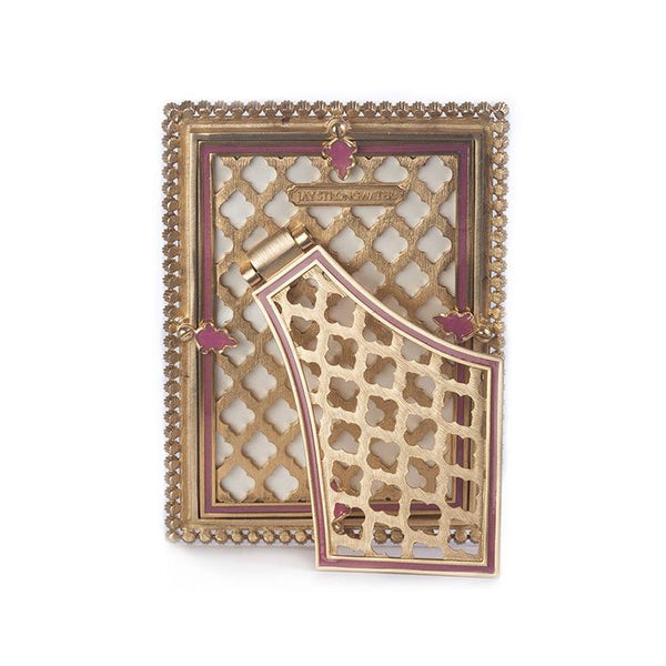 Load image into Gallery viewer, Jay Strongwater Lorraine Stone Edge 4" x 6" Picture Frame - Rose