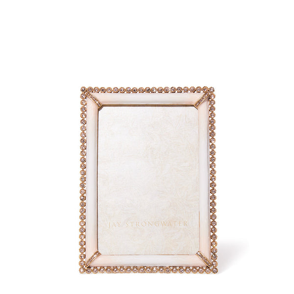 Load image into Gallery viewer, Jay Strongwater Lorraine Stone Edge 4" x 6" Frame - Boudoir