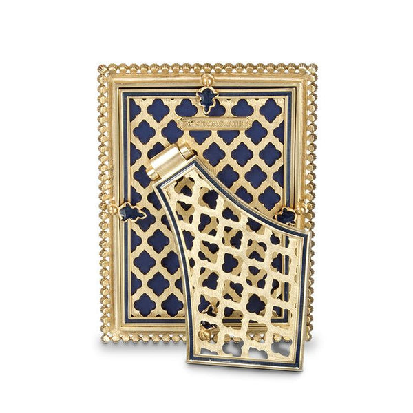 Load image into Gallery viewer, Jay Strongwater Lorraine Stone Edge 4" x 6" Picture Frame - Delft Garden