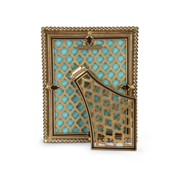 Load image into Gallery viewer, Jay Strongwater Lucas Stone Edge 5" x 7" Picture Frame - Safari