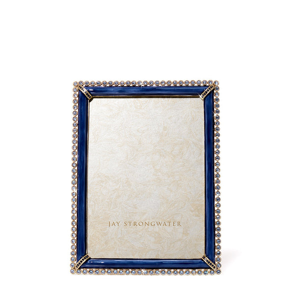 Load image into Gallery viewer, Jay Strongwater Lucas Stone Edge 5" x 7" Picture Frame - Delft Garden