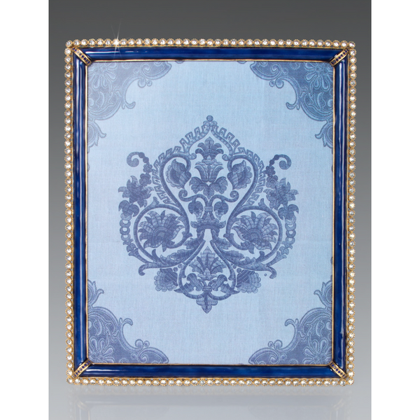 Load image into Gallery viewer, Jay Strongwater Laetitia Stone Edge 8" x 10" Picture Frame - Delft Garden