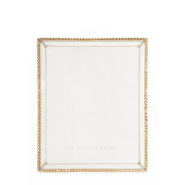 Load image into Gallery viewer, Jay Strongwater Laetitia Stone Edge 8" x 10" Picture Frame - Gold