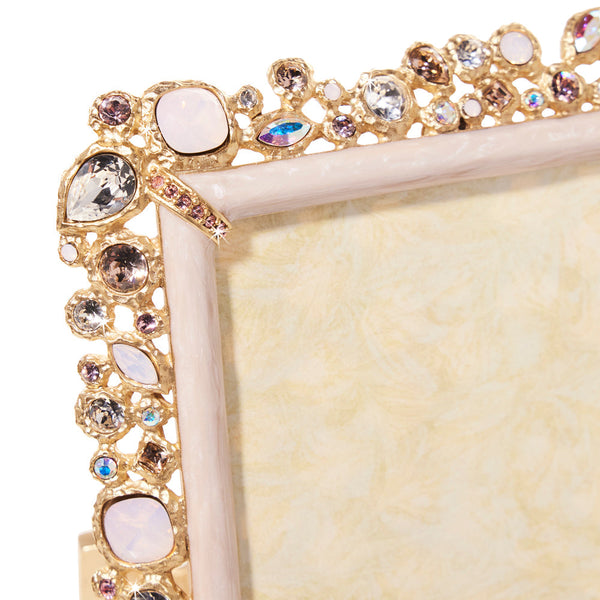 Load image into Gallery viewer, Jay Strongwater Emery Bejeweled 4" x 6" Frame - Baby Pink