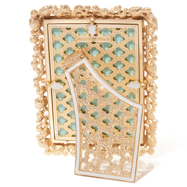 Load image into Gallery viewer, Jay Strongwater Emery Bejeweled 4" x 6" Picture Frame - Baby Blue