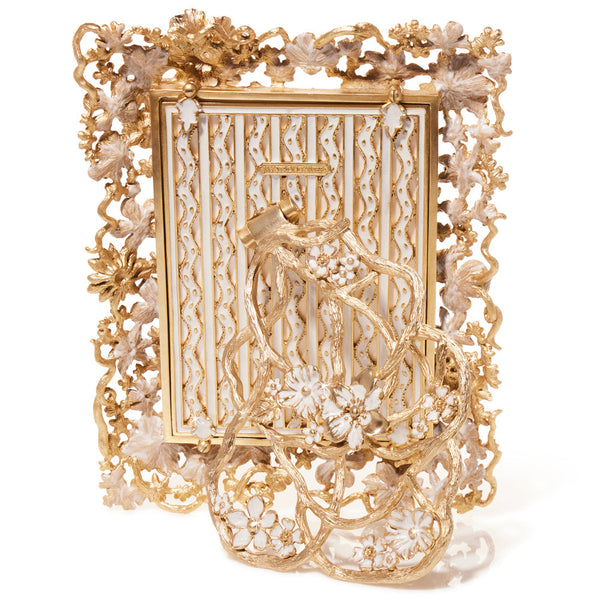 Load image into Gallery viewer, Jay Strongwater Ophelia 5" x 7" Frame - White Opal