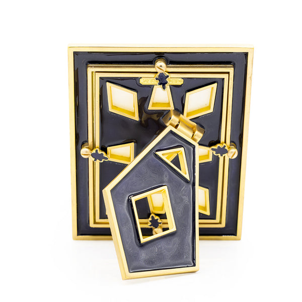 Load image into Gallery viewer, Jay Strongwater Abaculus Pyramid 3" x 4" Frame - Delft