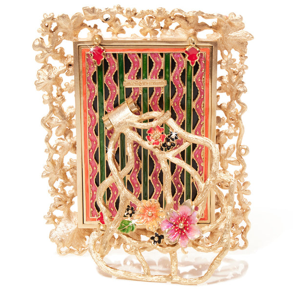 Load image into Gallery viewer, Jay Strongwater Leartes 4" x 6" Frame - Night Bloom