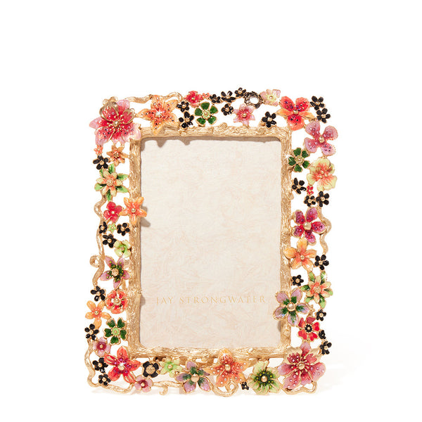 Load image into Gallery viewer, Jay Strongwater Leartes 4" x 6" Frame - Night Bloom