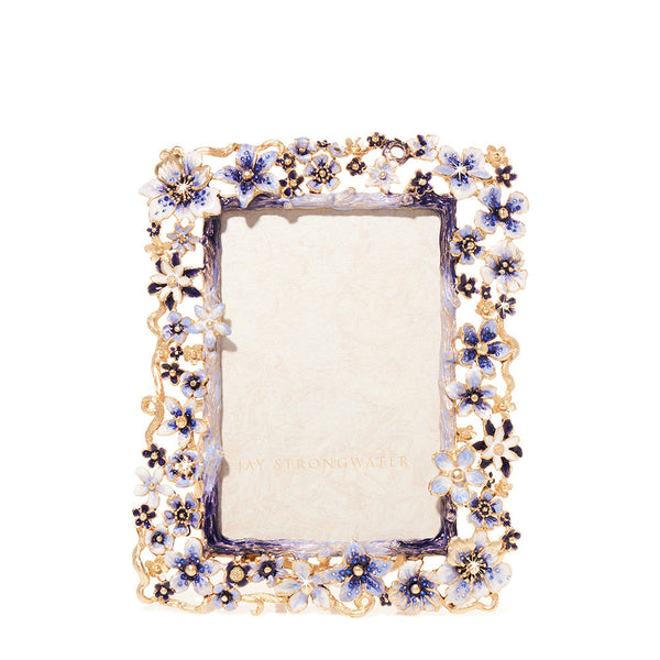 Load image into Gallery viewer, Jay Strongwater Leartes 4" x 6" Frame - Delft Garden