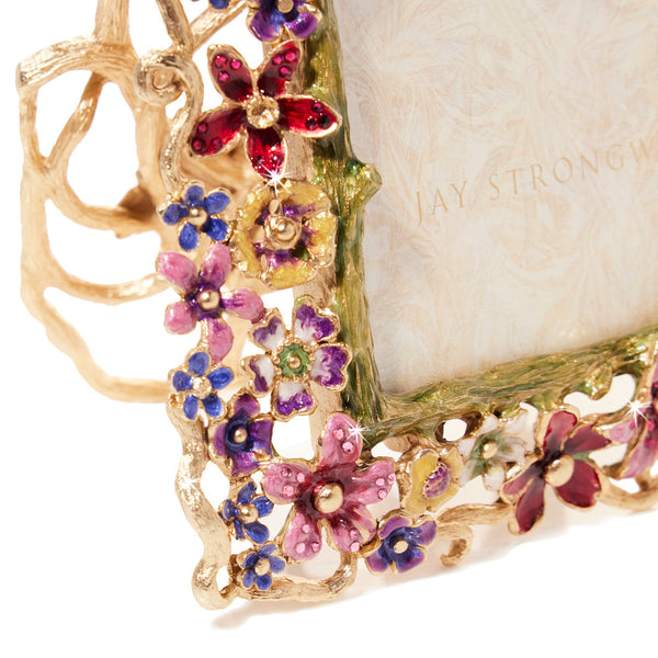 Load image into Gallery viewer, Jay Strongwater Leartes 4" x 6" Frame - Bouquet