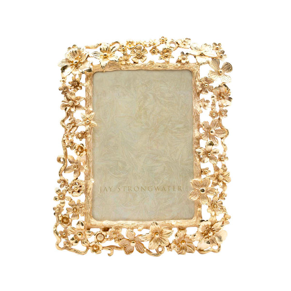 Load image into Gallery viewer, Jay Strongwater Leartes Composition 4" x 6" Picture Frame - Gold
