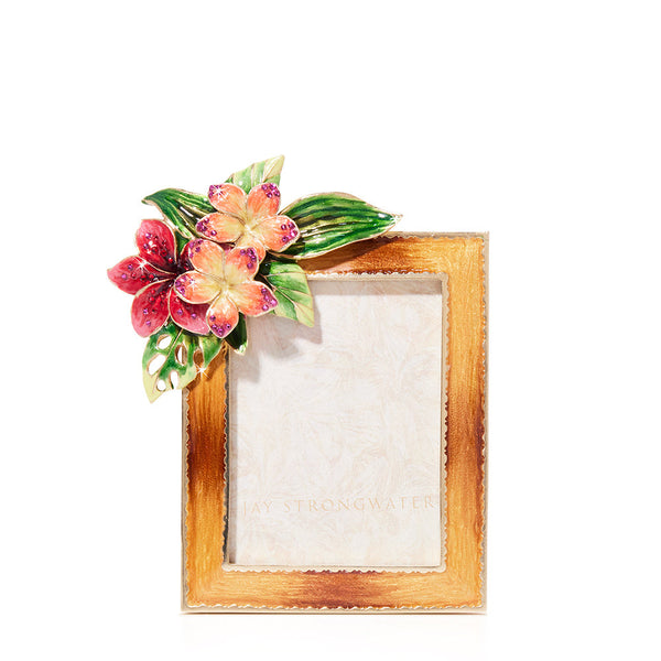 Load image into Gallery viewer, Jay Strongwater Tropical Flower Frame 3" x 4"