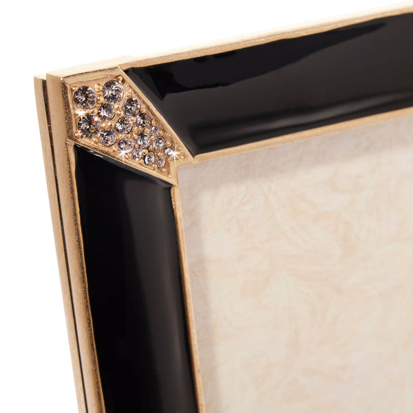 Load image into Gallery viewer, Jay Strongwater 4" x 6" Lavinia Frame - Black Onyx