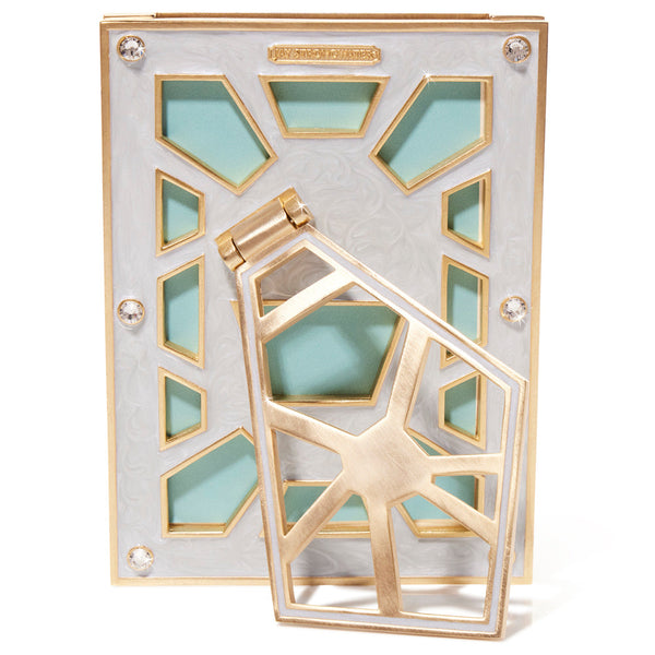 Load image into Gallery viewer, Jay Strongwater 4" x 6" Lavinia Frame - Pale Blue