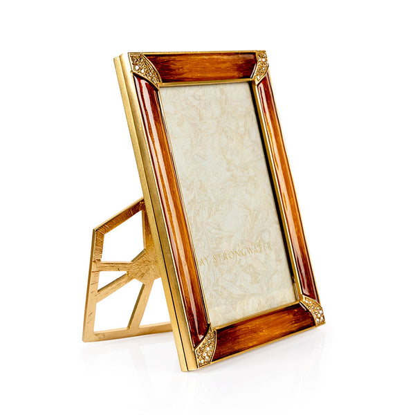 Load image into Gallery viewer, Jay Strongwater 4" x 6" Lavinia Frame - Topaz